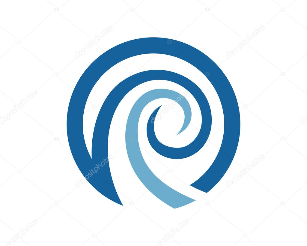 Wave symbol and icon Logo templ