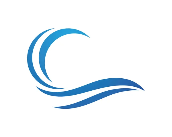 Welle-Logo-Vorlage — Stockvektor