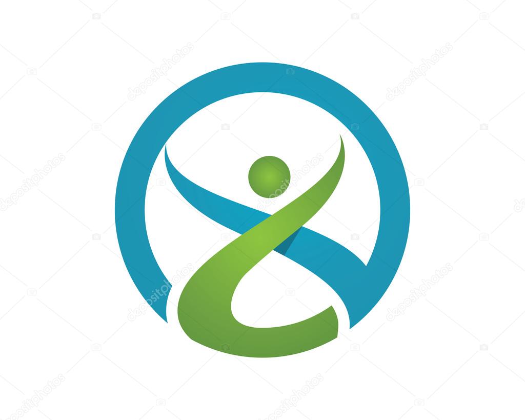 Fun people Healthy Life icon Logo template
