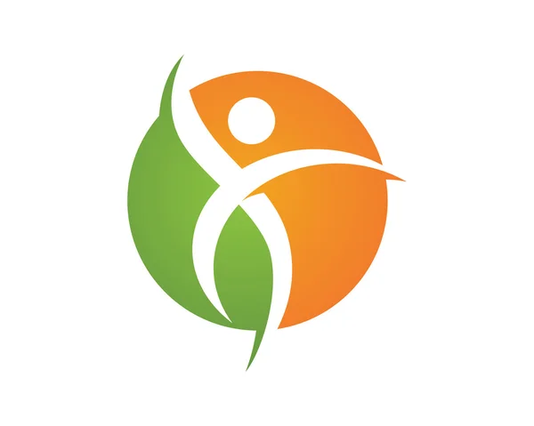 Modelo de logotipo de vida saudável —  Vetores de Stock