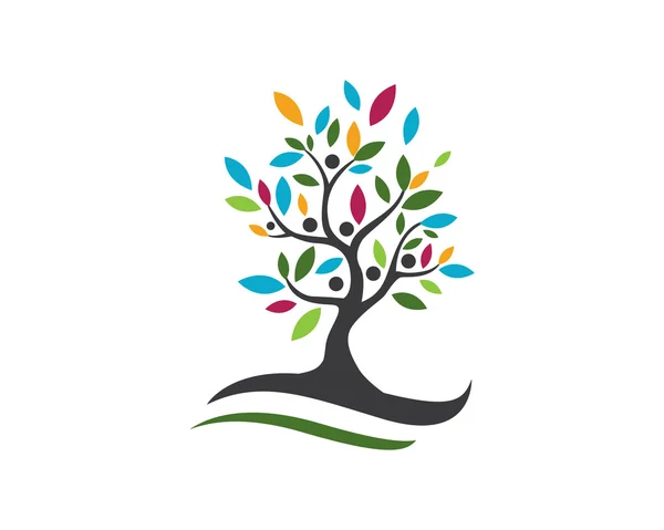 Modelo de logotipo da árvore ecológica —  Vetores de Stock