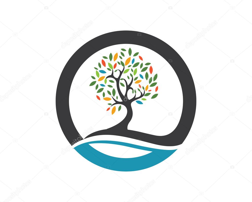Tree leaf vector logo design eco-friendly concept