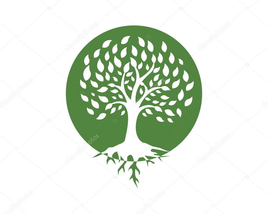 Tree leaf vector logo design eco-friendly concept