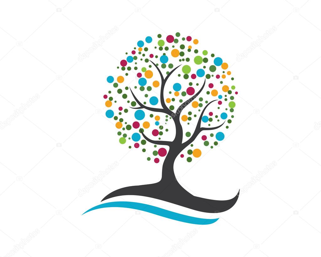 Tree leaf vector logo design eco-friendly concept