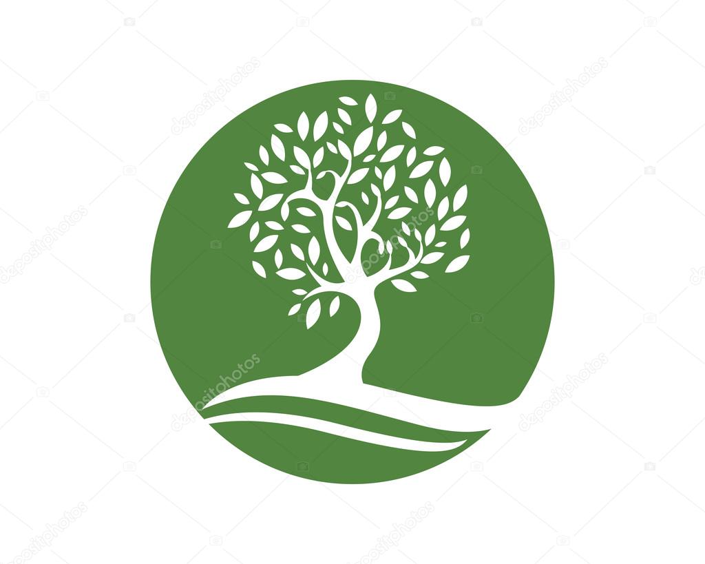 Tree leaf vector logo design eco-friendly concept