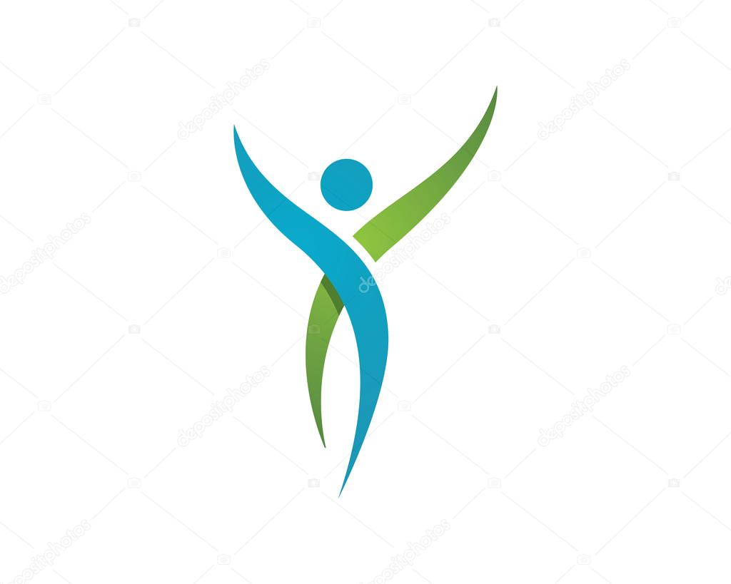 Human vector logo template character for health Business