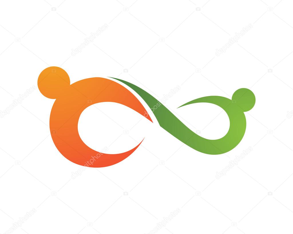 Infinity health Logo icon  Template vector