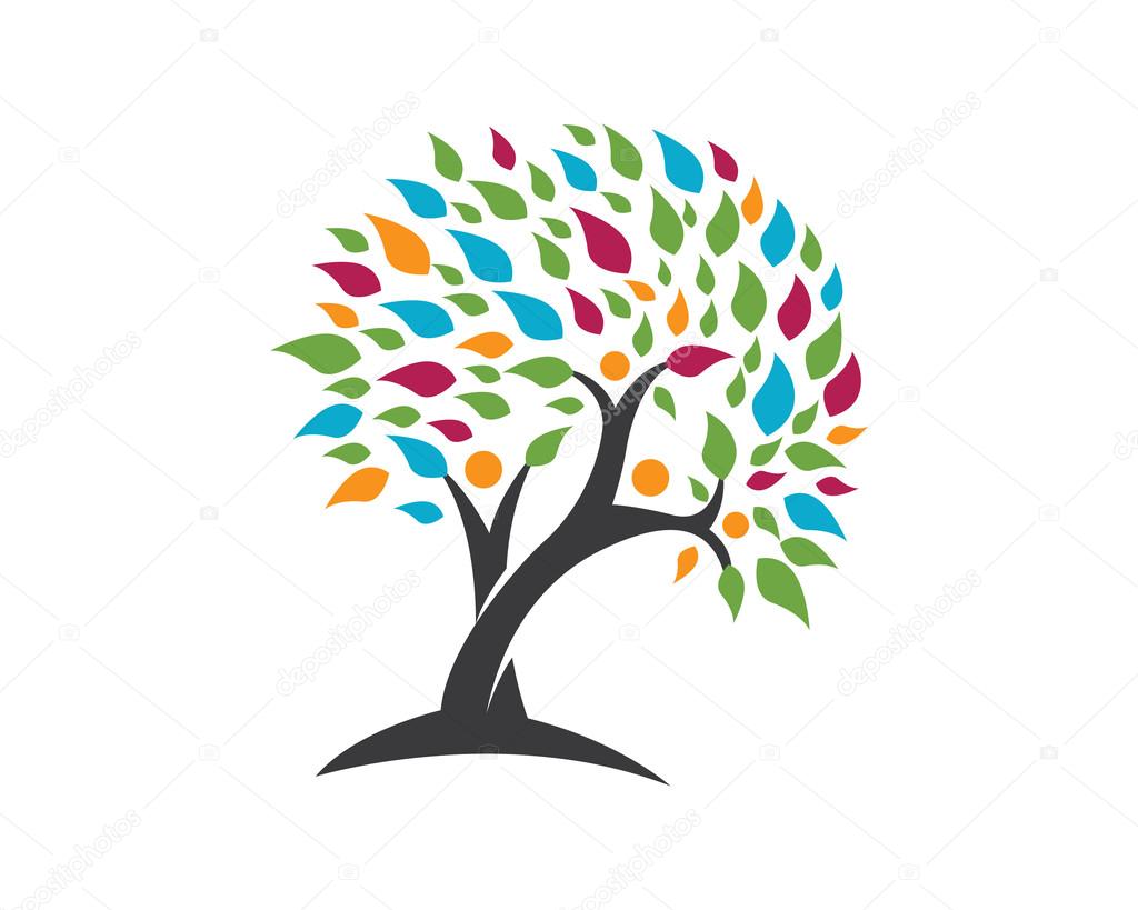 Family Tree icon Logo template Vector