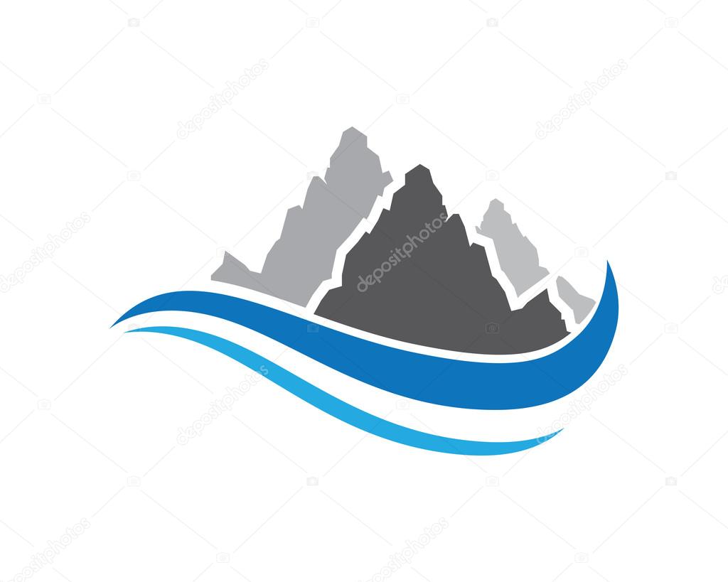 Mountain icon Logo Business Template Vector