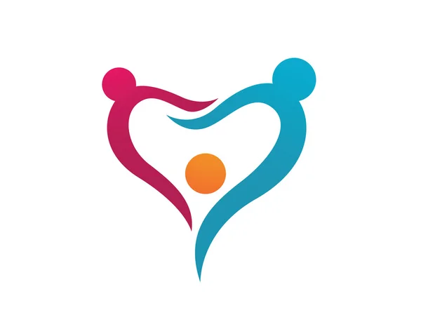 Έγκριση προτύπου λογότυπο φροντίδα — Διανυσματικό Αρχείο