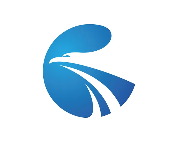 Falke-Logo-Vorlagenvektor — Stockvektor