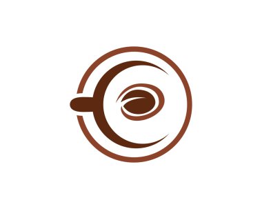 Kahve simgesi Logo şablonu vektör