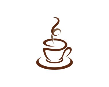 Kahve simgesi Logo şablonu vektör