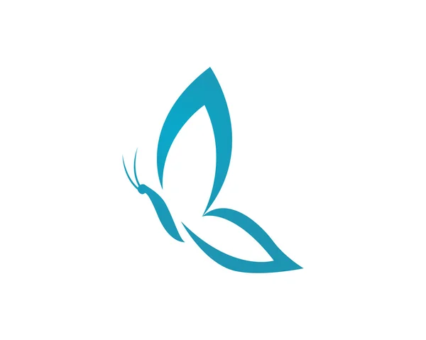 Schoonheid vlinder logo template — Stockvector