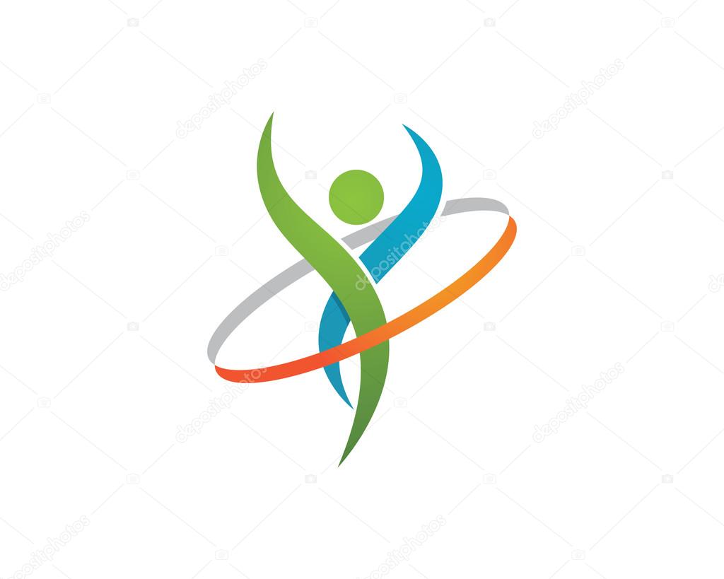 Fisioterapia logo imágenes de stock de arte vectorial | Depositphotos