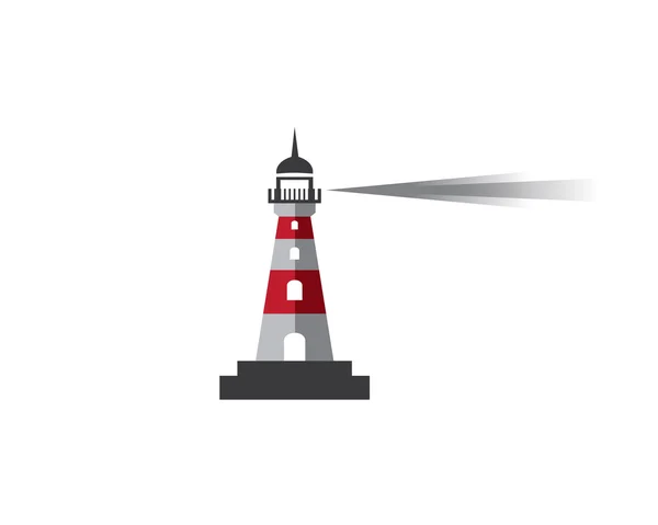 Vuurtoren symbool logo strand — Stockvector
