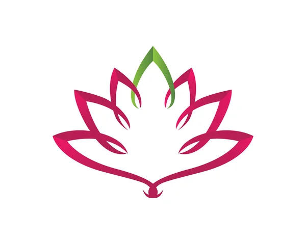 Loto flor logo — Vector de stock