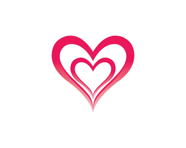 Love heart logo — Stock Vector