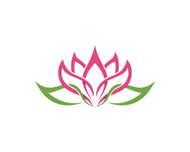 Stilize lotus çiçek simge vektör arka plan