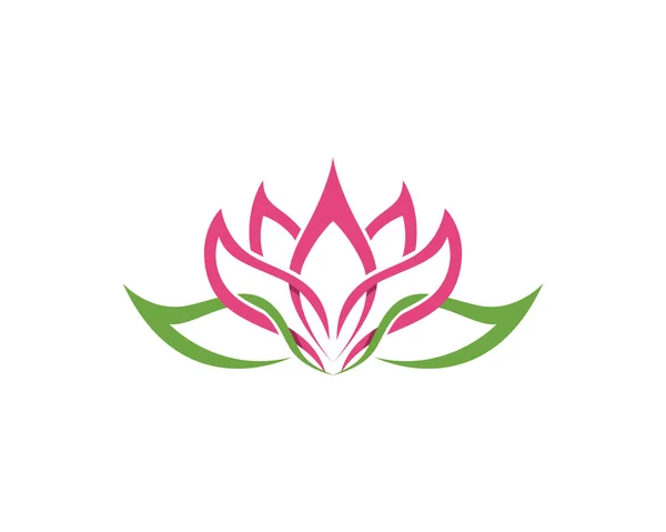 Ícone de flor de lótus estilizado vetor fundo — Vetor de Stock