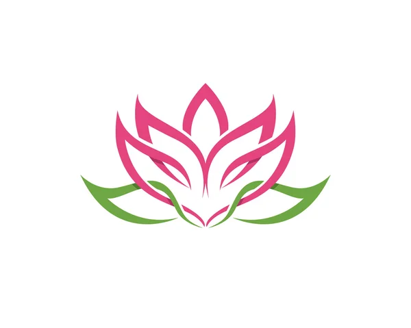 Stylized lotus flower icon vector background — Stock Vector