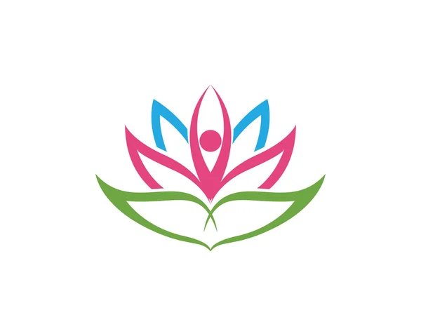 Fond vectoriel d'icône fleur de lotus stylisé — Image vectorielle