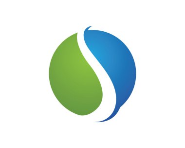 Su Dalgası Simgesi Logo Şablonu