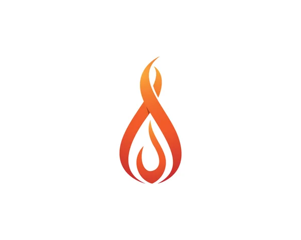 Fiamme fuoco icona Logo Template — Vettoriale Stock