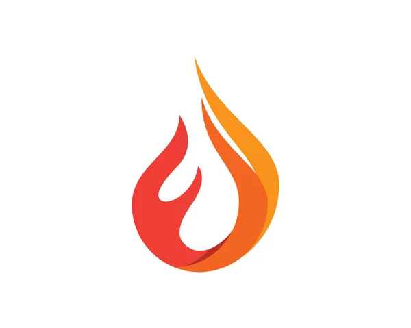 Fiamme fuoco icona Logo Template — Vettoriale Stock