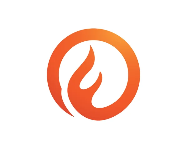 Icono de llamas de fuego Logo Template — Vector de stock