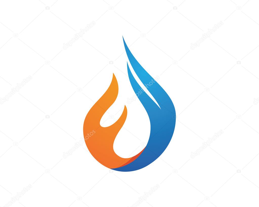 Fire flames icon Logo Template