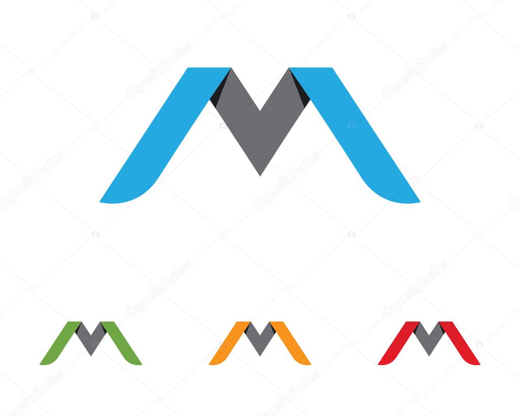 M Letter logo template
