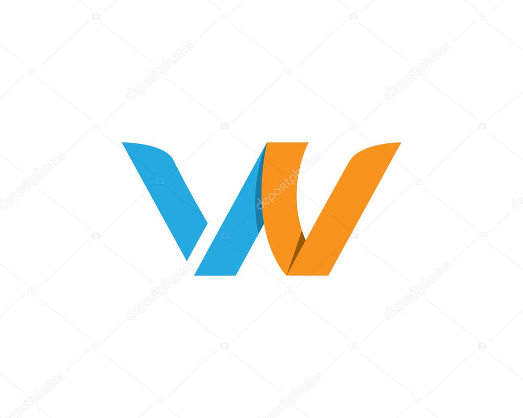 W letter logo template