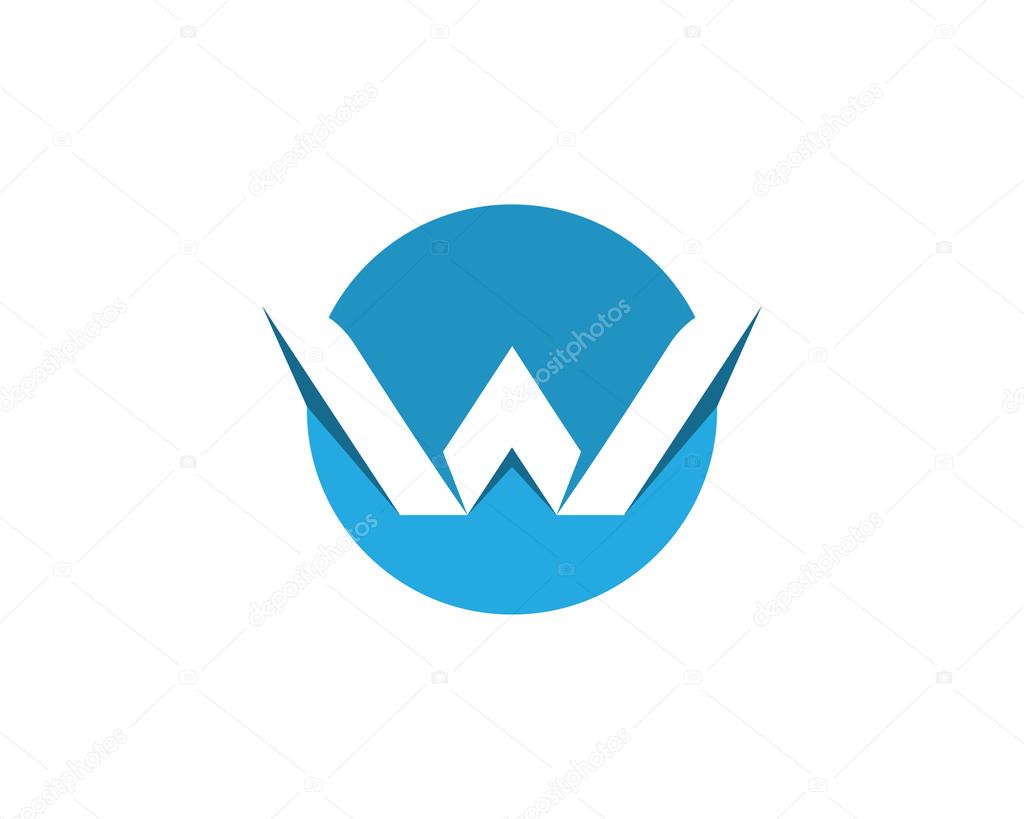 W letter logo template
