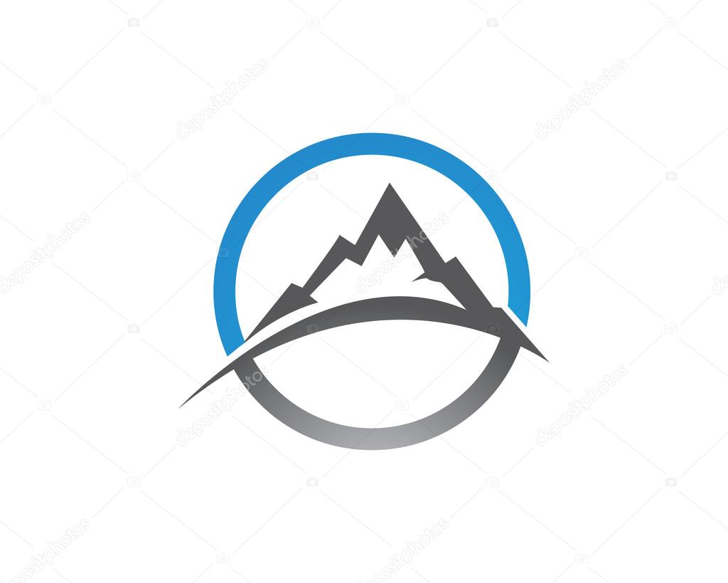 Mountain green logo template