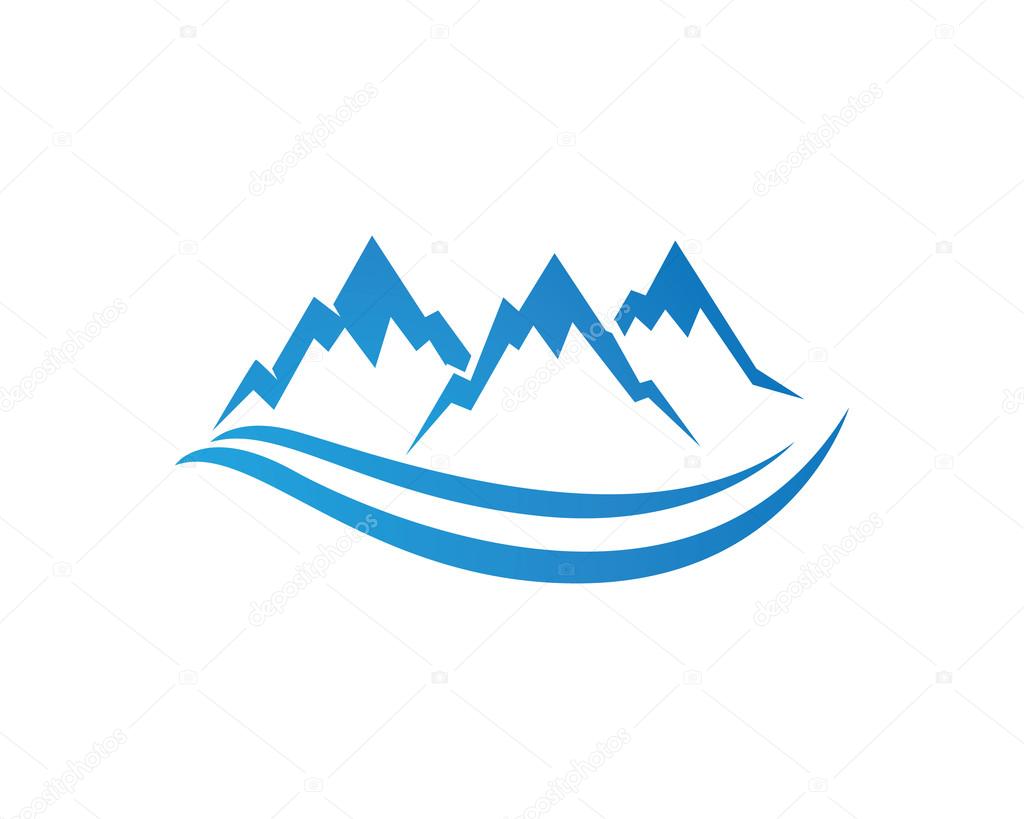 Mountain green logo template