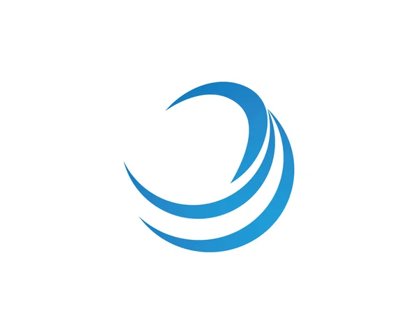 Water drop logo wave beach — Stock Vector