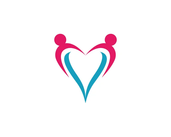 Logo vie de famille amour — Image vectorielle