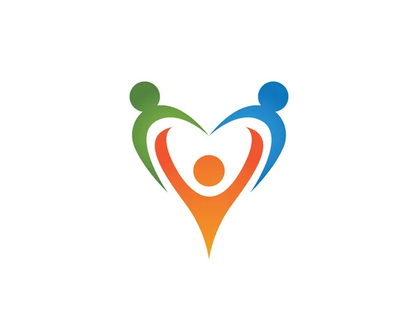 Aşk Aile hayatı logosu — Stok Vektör