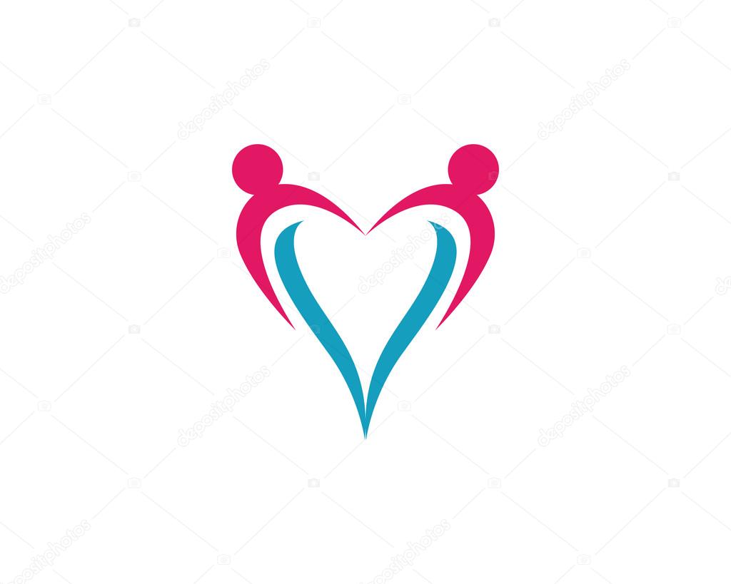 Love family life logo template
