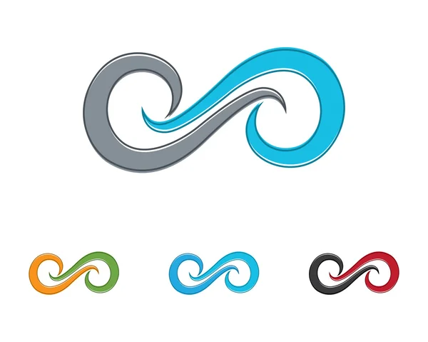 Infinito logotipo forma ciclo — Vector de stock