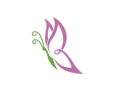 Butterfly logo beauty clipart