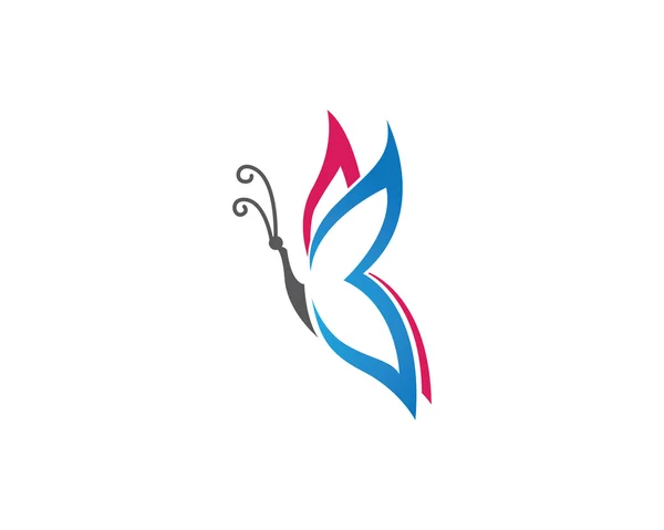 Schmetterling Logo Schönheit — Stockvektor