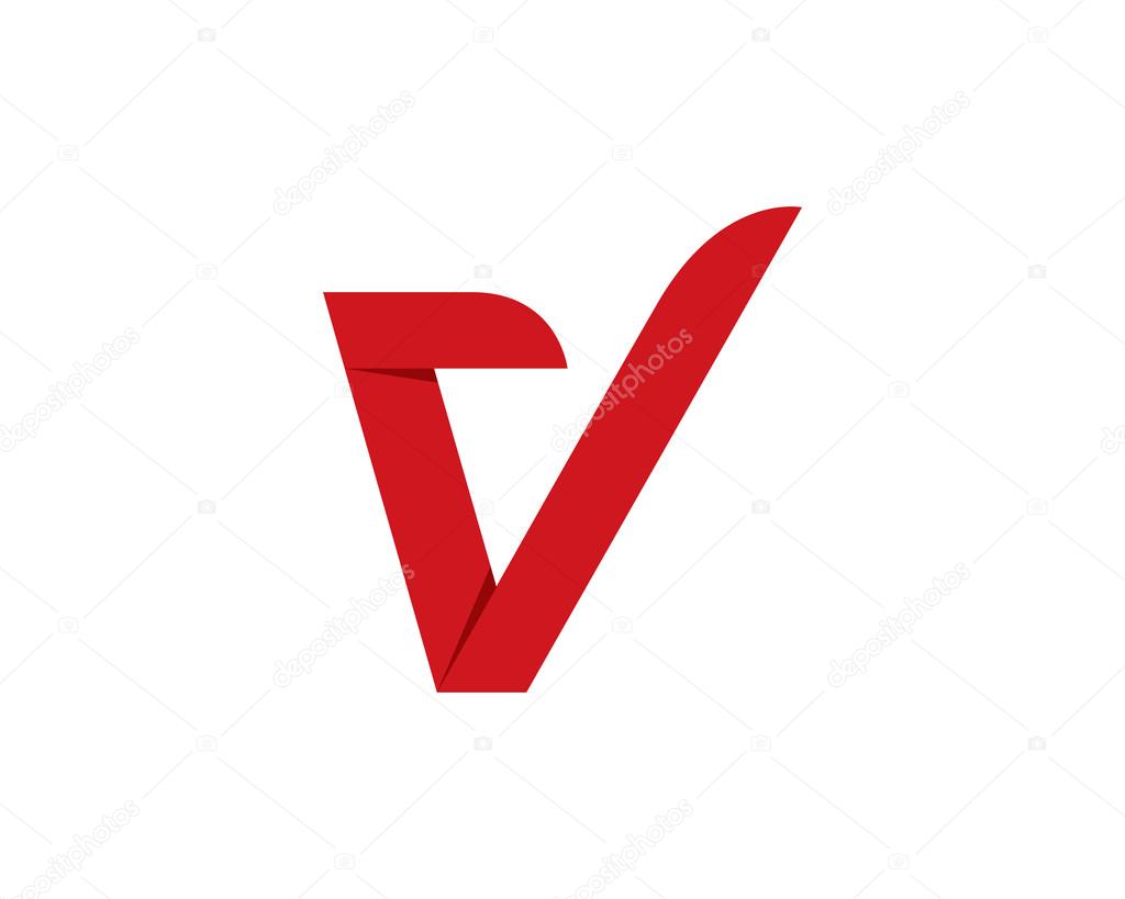 V letter logo symbol company name