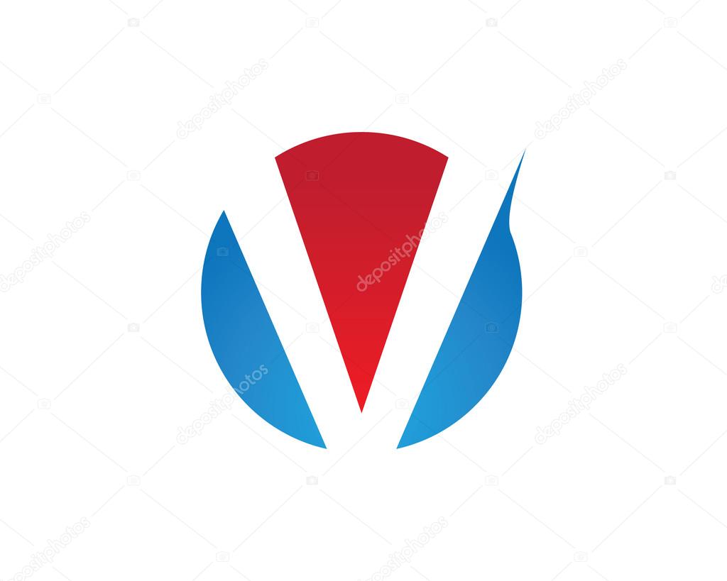 V letter logo symbol company name