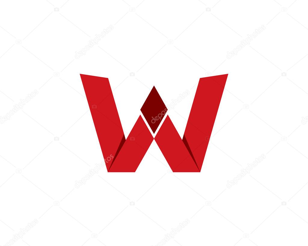 W letter logo flip