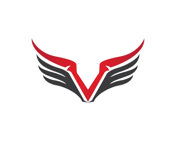 Vingar logotyp fågel — Stock vektor