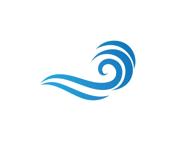 波ビーチ ロゴ — ストックベクタ