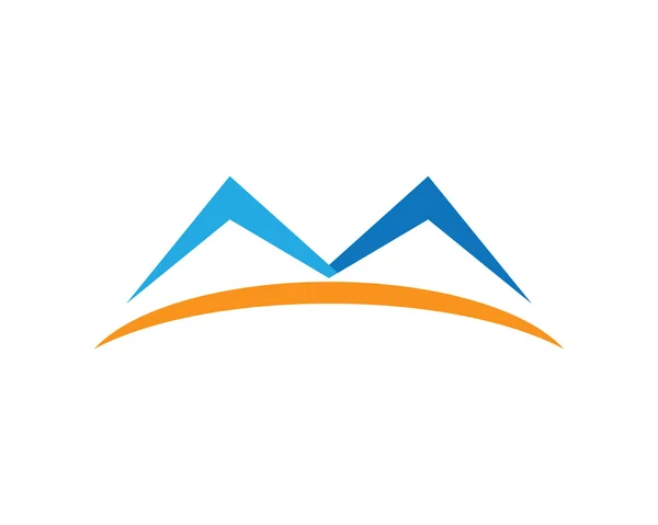 M logo de montaña — Vector de stock