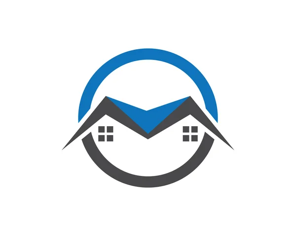 Οικιακό και κτιριακό λογότυπο — Διανυσματικό Αρχείο